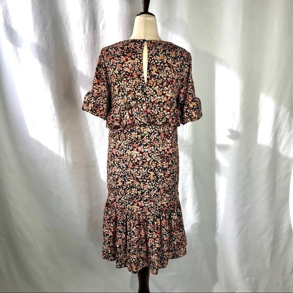 NWT Alison Andrews micro floral dress with flounce - Picture 6 of 9